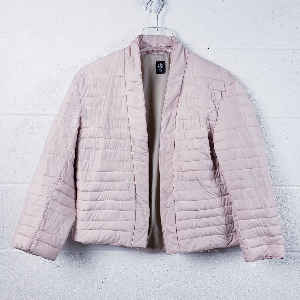 Eleventy Pink Open Front Cropped Jacket‎ Light Blush Pink Size Large